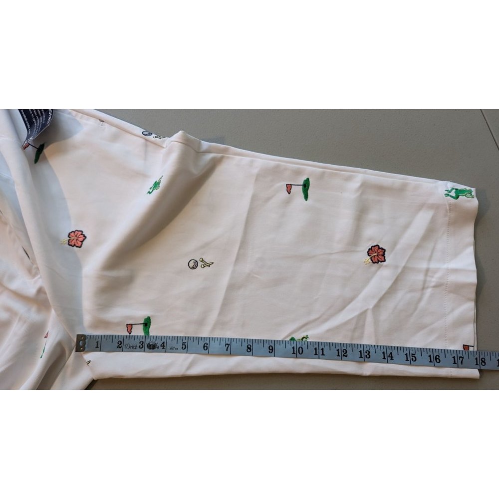 Coral Bay Golf petites white multicolor embroidered Golf capri's 8 petite - Picture 6 of 10